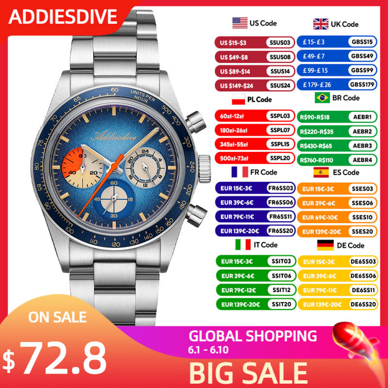Intervalometer Timer - ADDIESDIVE 2026 New Watch Men Luxury