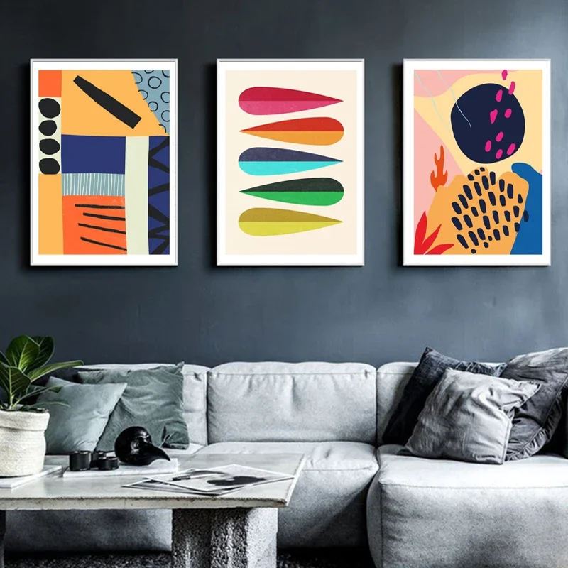 Photography Types - Colorful Abstract Geometry Canvas Art Painting