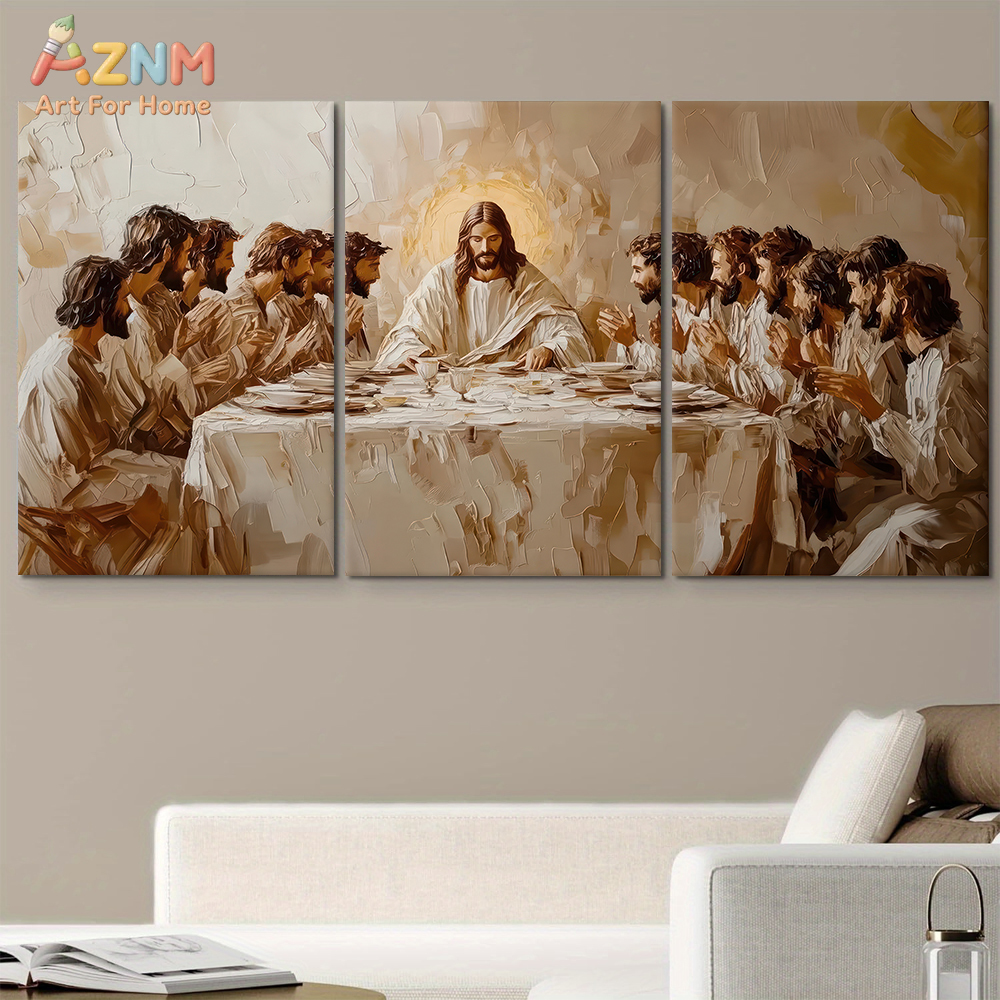 Photography Course - 3PCS The Last Supper Abstract Oil