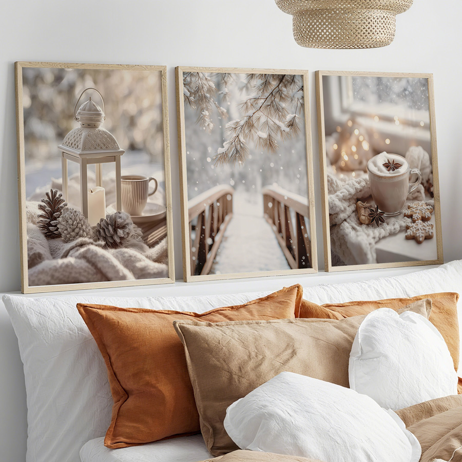 Photography Course - 3-Piece Set, Cozy Lanterns, Snowy Bridge,