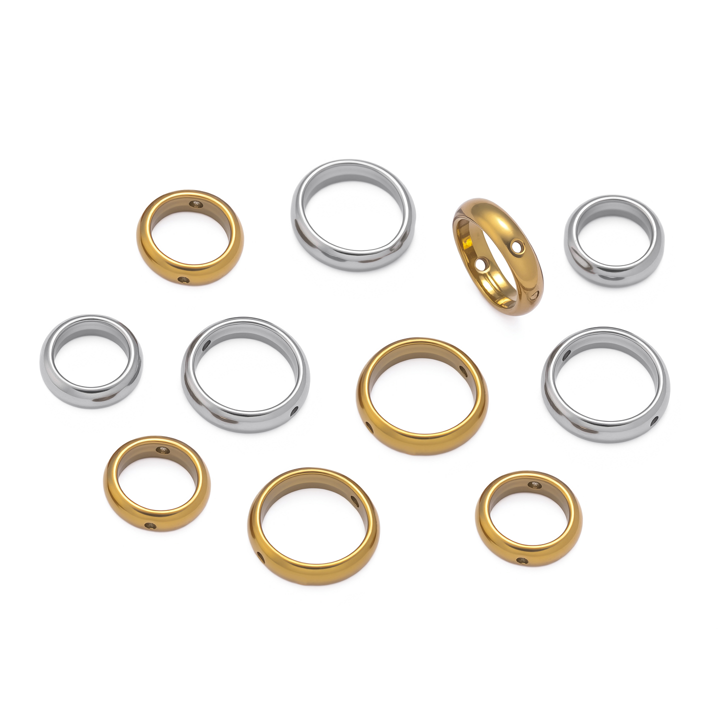 Photography Types - 5pcs/lot Stainless Steel Two Hole Round