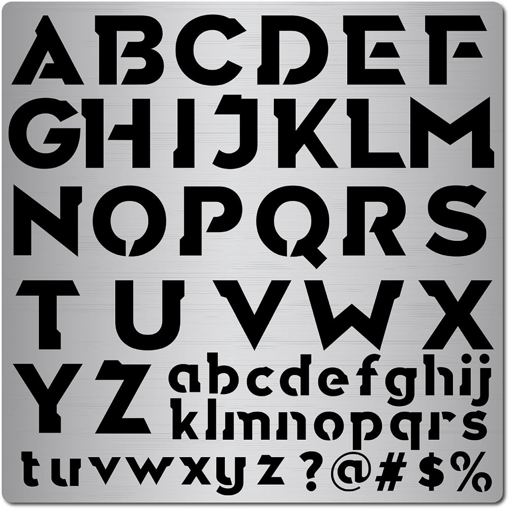 Photography Font - 1pc 6.3 Inch Metal Letter Stencil
