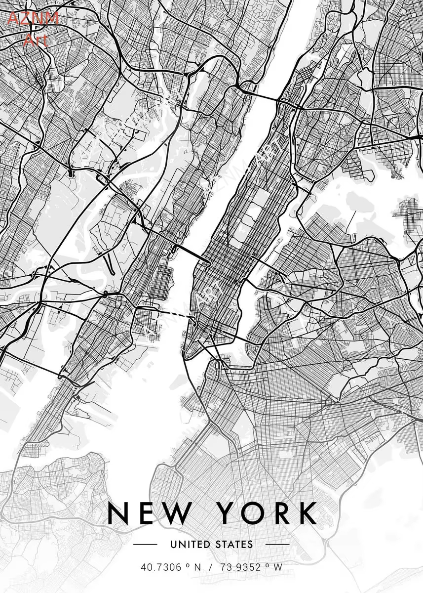 City Map Artwork Poster Paris  - Photography New York recension och pris