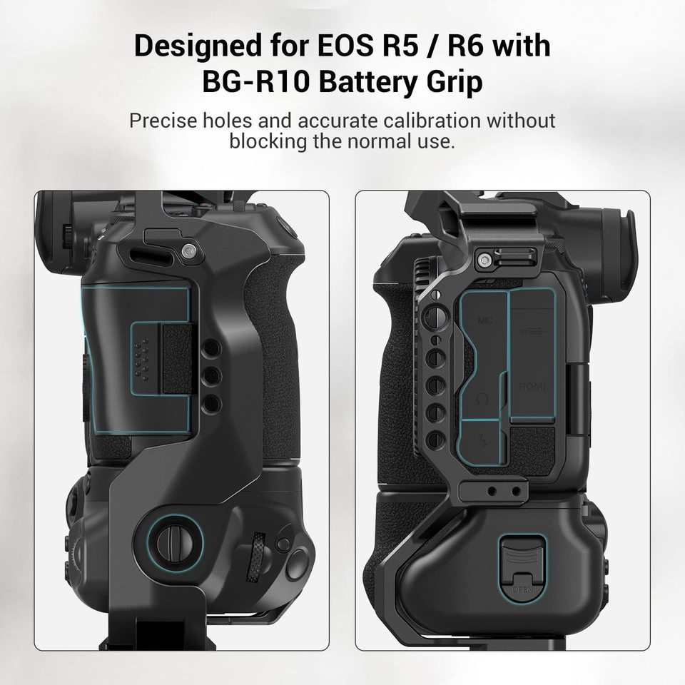 EOS R5/R6/R5C Video Cage with  - Camera Battery Grip recension och pris