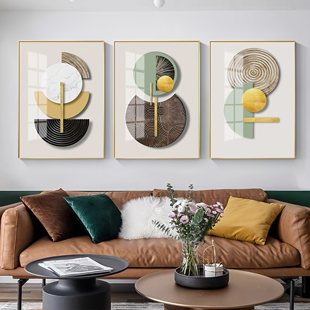 Frameless Golden Green Abstrac - Photography Angle recension och pris