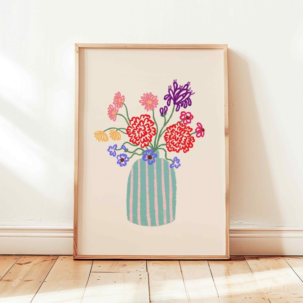 Frameless,1pc Retro Beige Flor - Photography Angle recension och pris