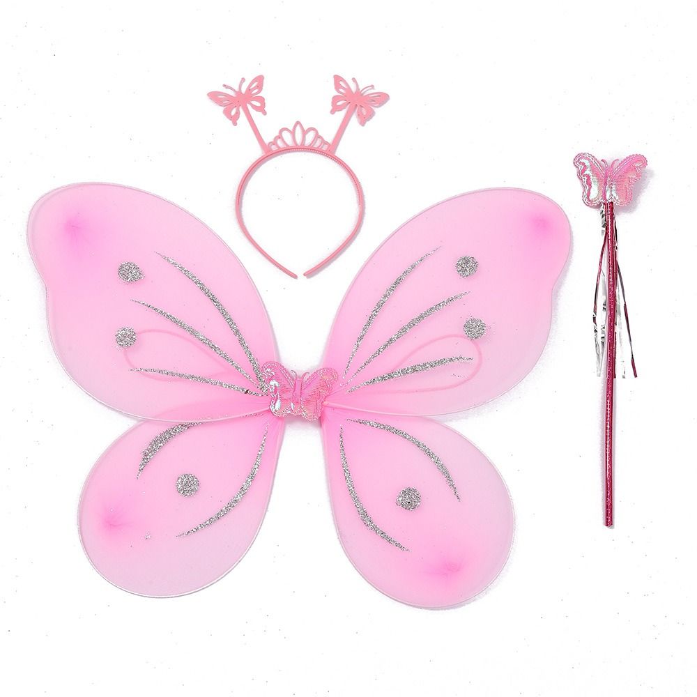 3Pcs/Set Glitter Butterfly Fai - Photography Yellow recension och pris