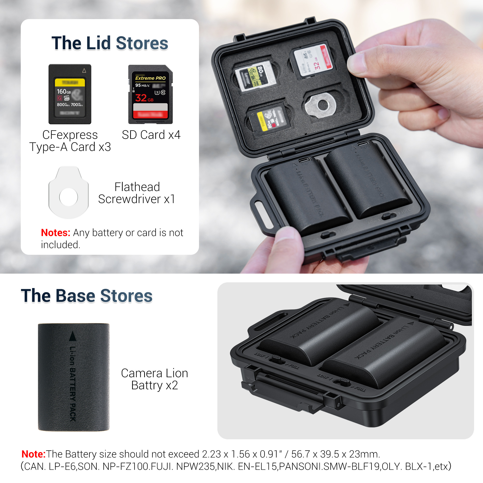 JJC Camera Battery Memory Card - Camera Battery Grip recension och pris