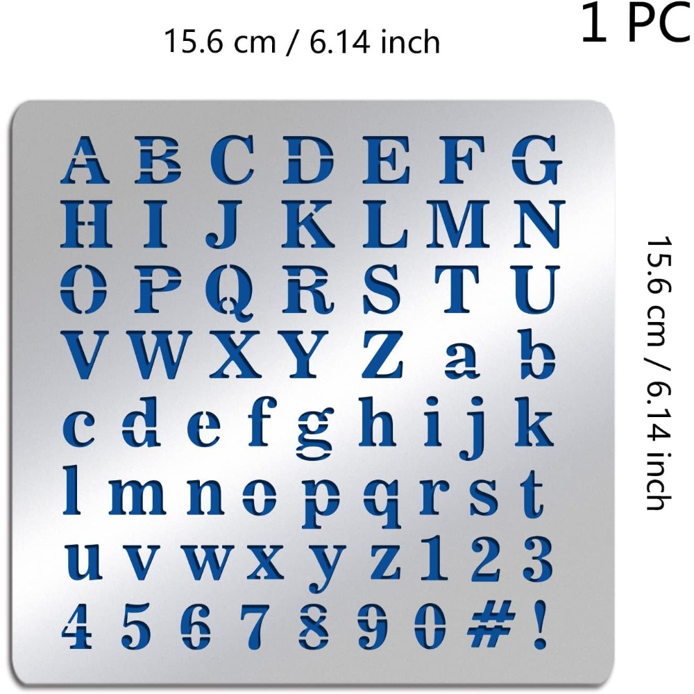 Matte Metal Letters Stencils,  - Photography Font recension och pris