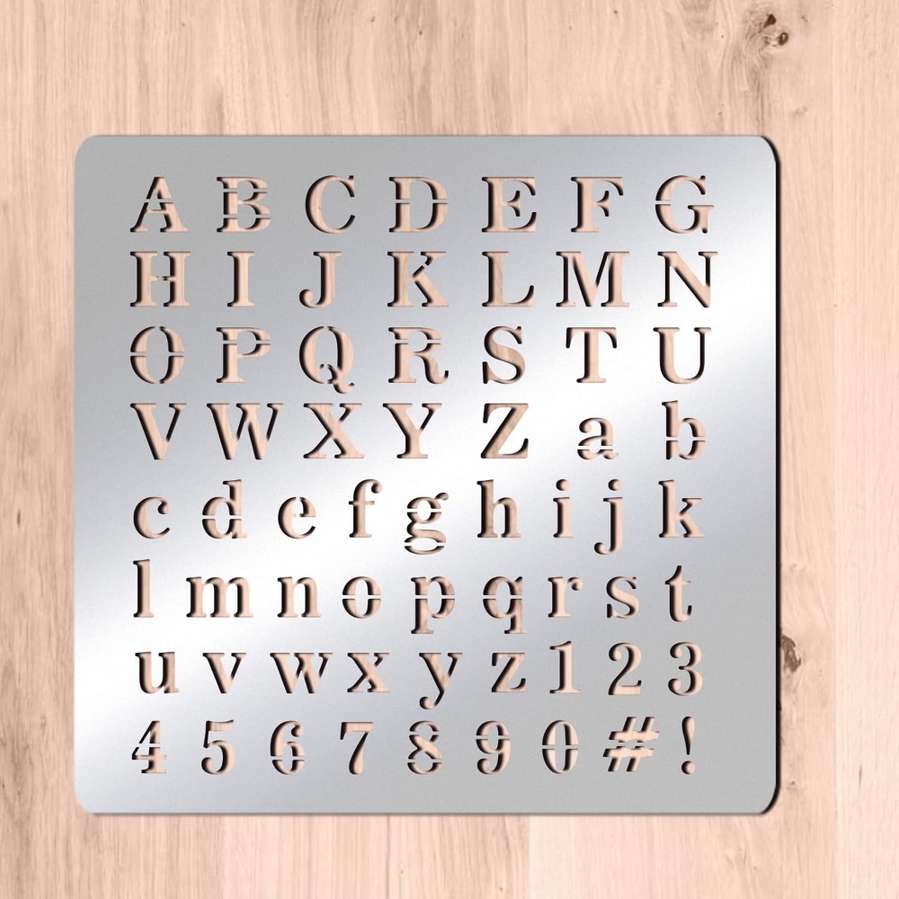 Matte Metal Letters Stencils,  - Photography Font recension och pris