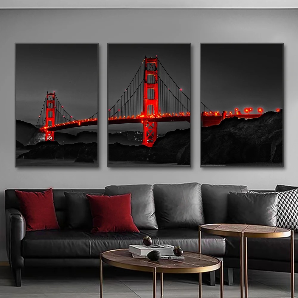 3PCS Frameless Poster Golden G - Photography Angle recension och pris