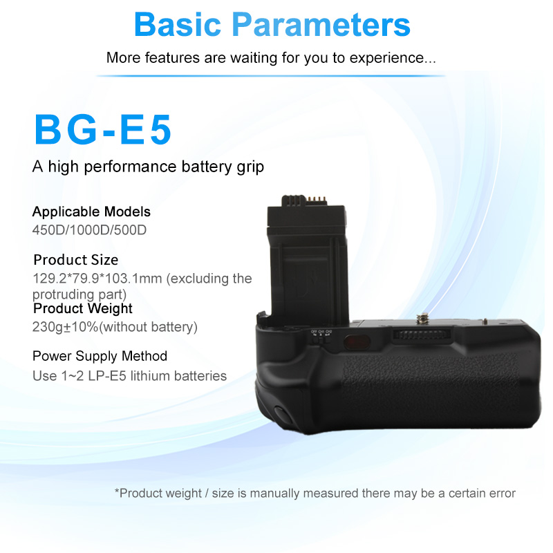 BG-E5 Vertical Battery Grip fo - Camera Battery Grip recension och pris