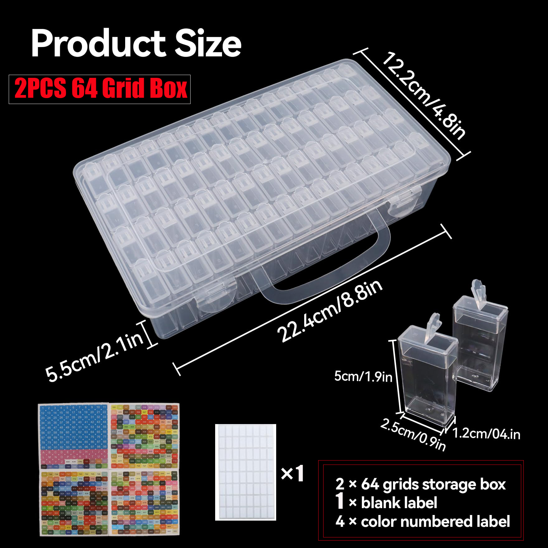 2 Pack 64 Grids Diamond Painti - Photography Types recension och pris