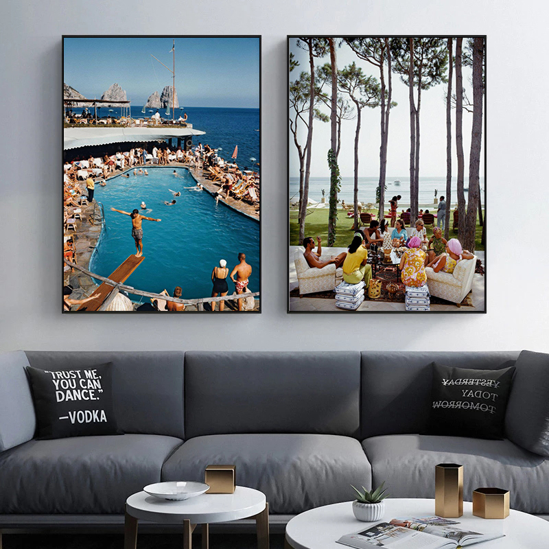 Slim Aarons Speedboat Landing  - Photography Vintage recension och pris