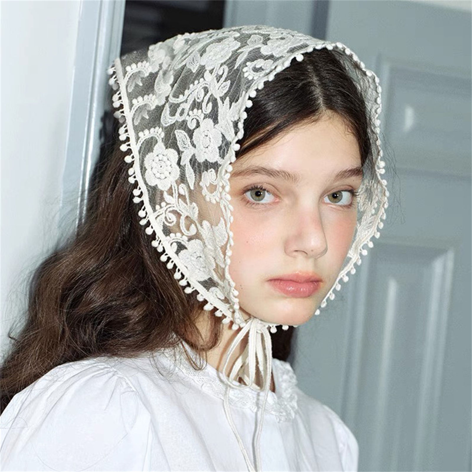 Lace Floral Scarf For Women Re - Photography Vintage recension och pris