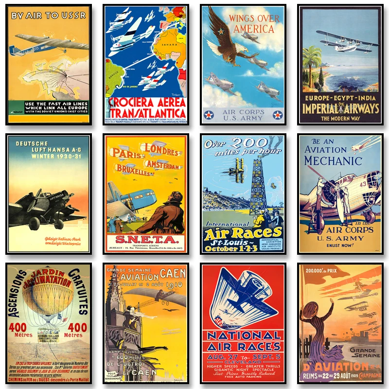 Retro Airways Flights Poster V - Photography Hobby recension och pris
