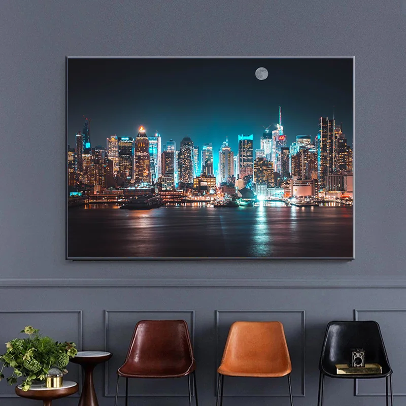 New York Skyline Night Landsca - Photography New York recension och pris