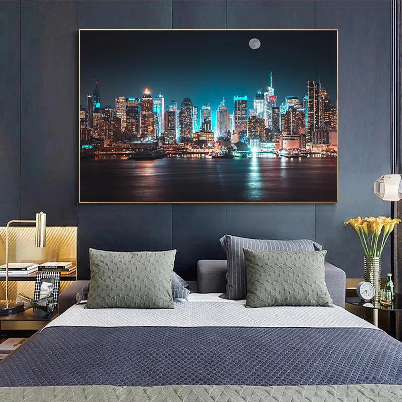 New York Skyline Night Landsca - Photography New York recension och pris