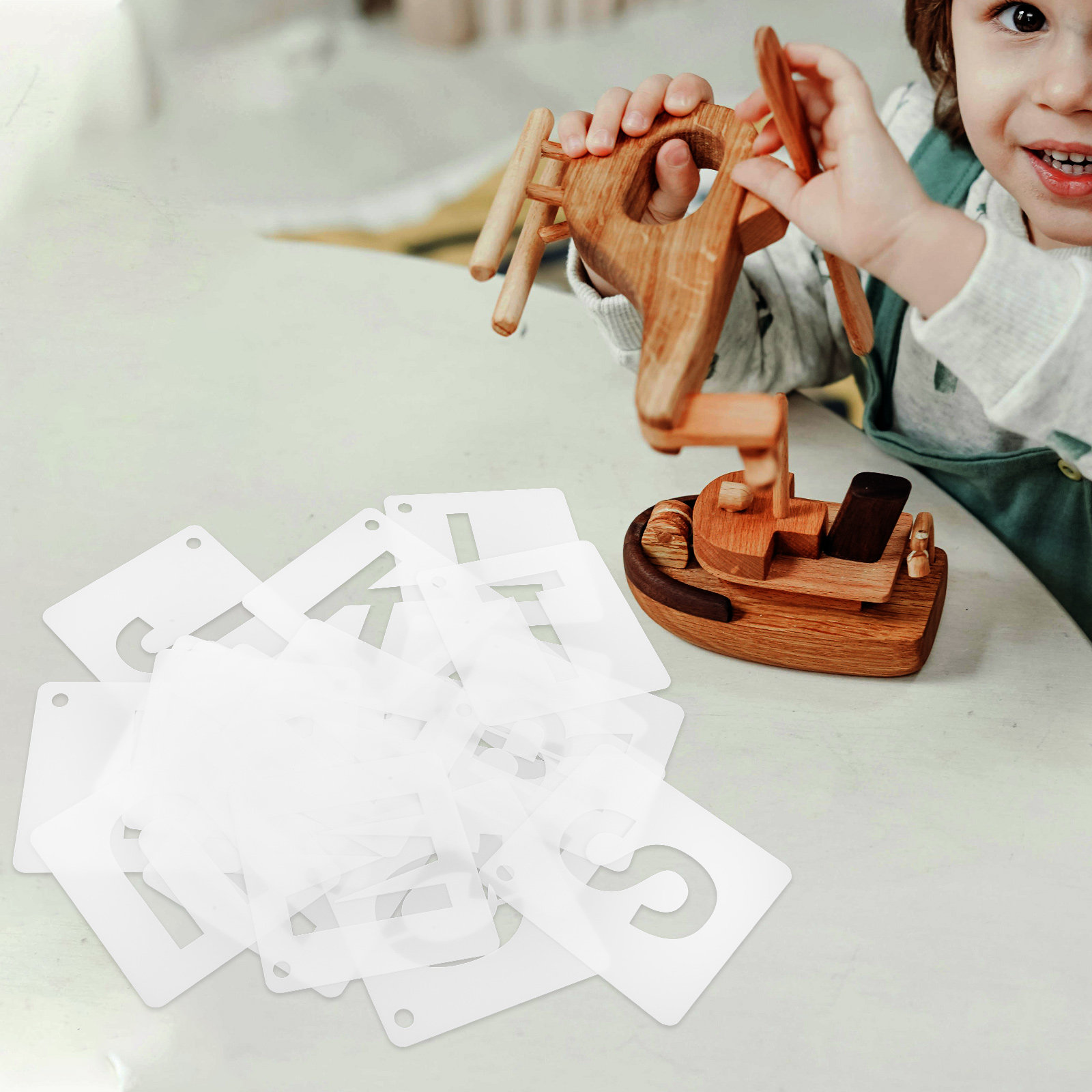 1Set Plastic Alphabet Stencils - Photography Font recension och pris