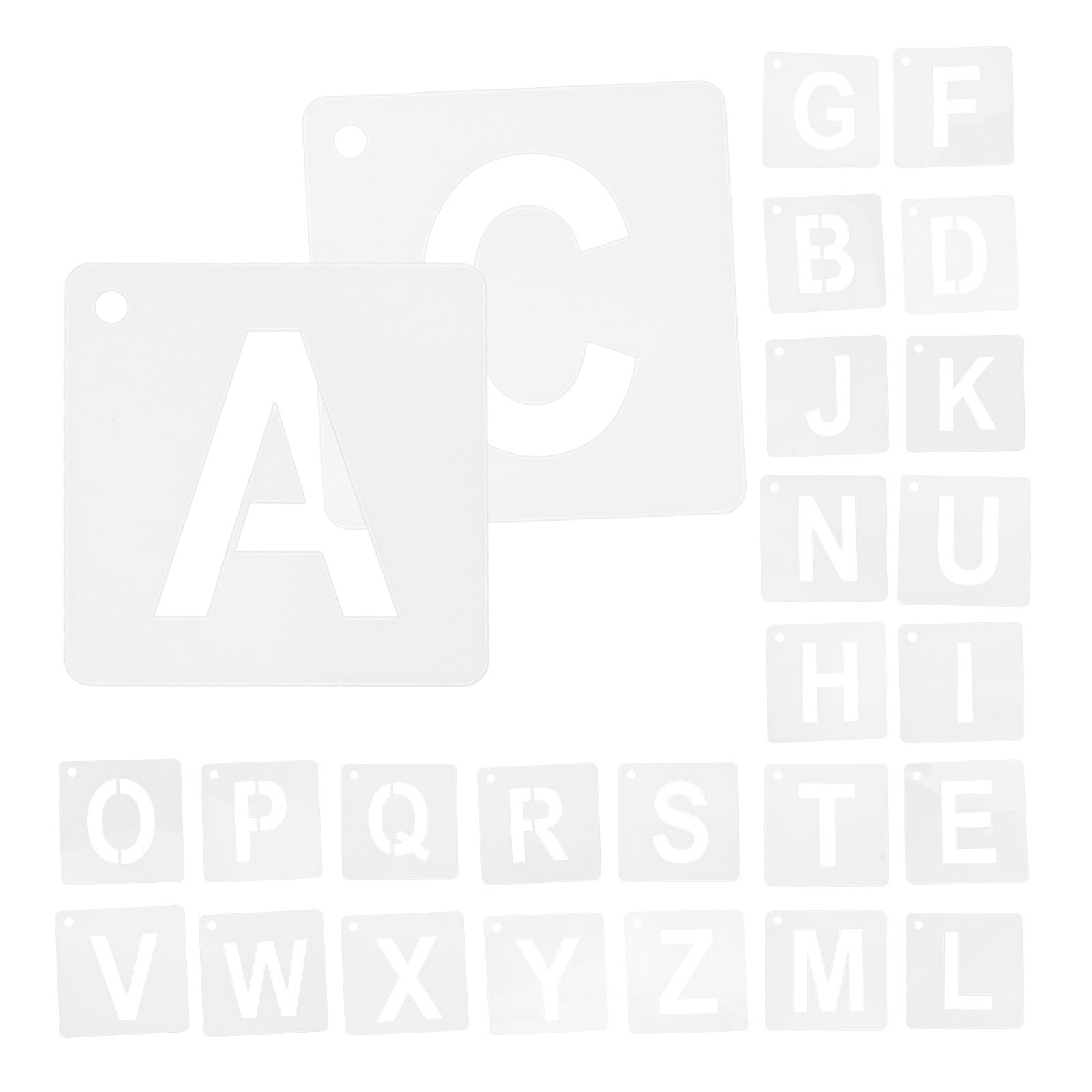 1Set Plastic Alphabet Stencils - Photography Font recension och pris