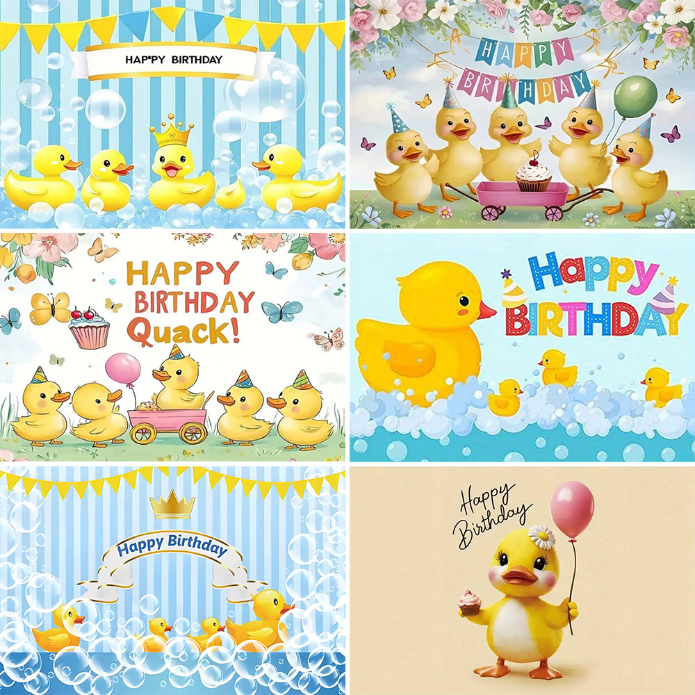 Cartoon Yellow Duck Theme Birt - Photography Yellow recension och pris