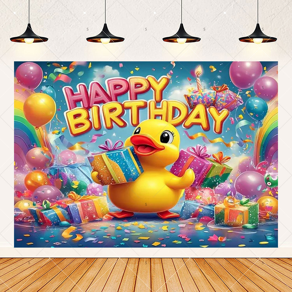 Cartoon Yellow Duck Theme Birt - Photography Yellow recension och pris