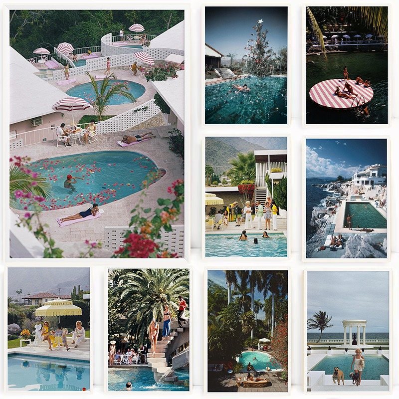 Slim Aarons Poolside Party Pos - Photography Vintage recension och pris