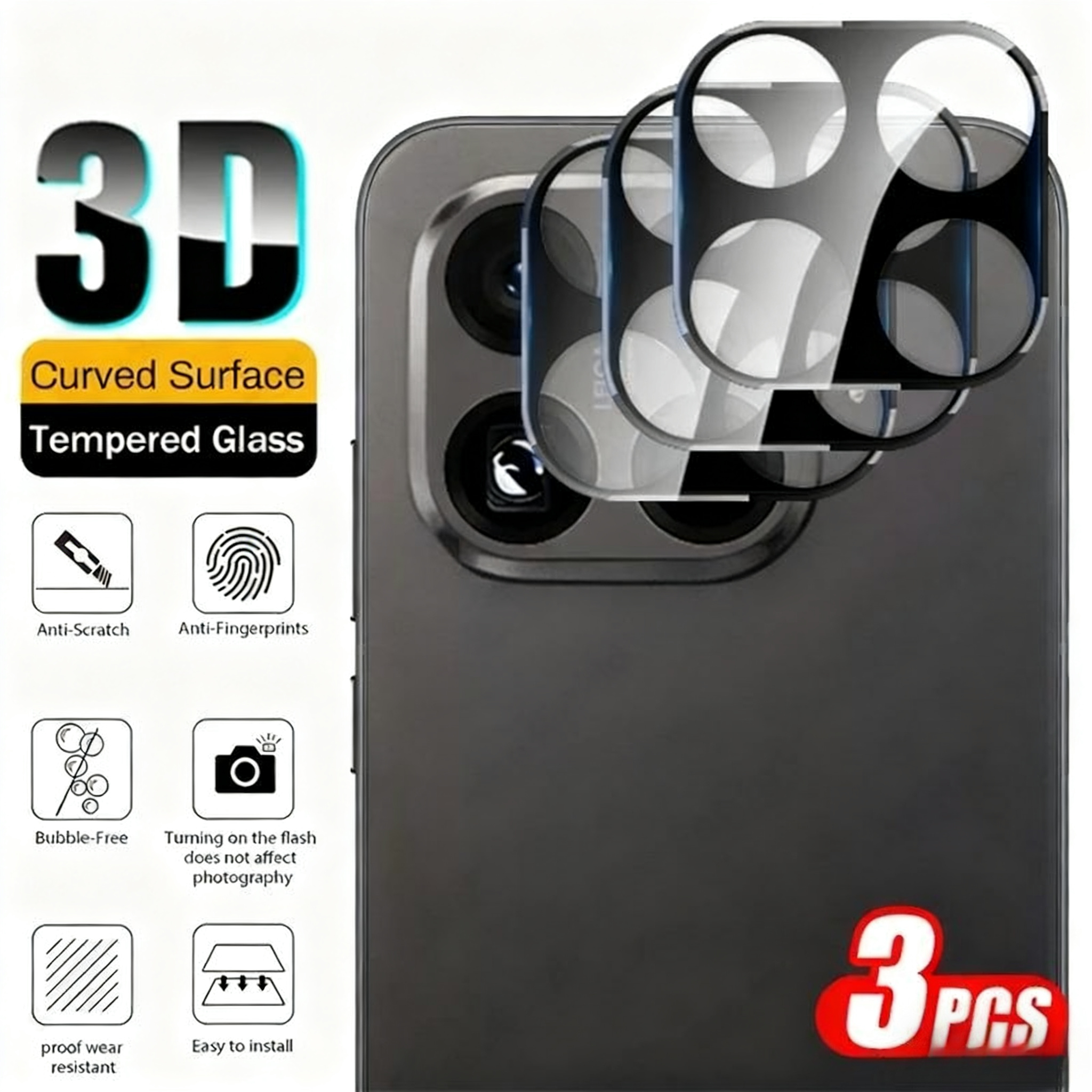 1/3Pcs Black 3D Tempered Glass - Photography Kit Xiaomi 15T Pro recension och pris