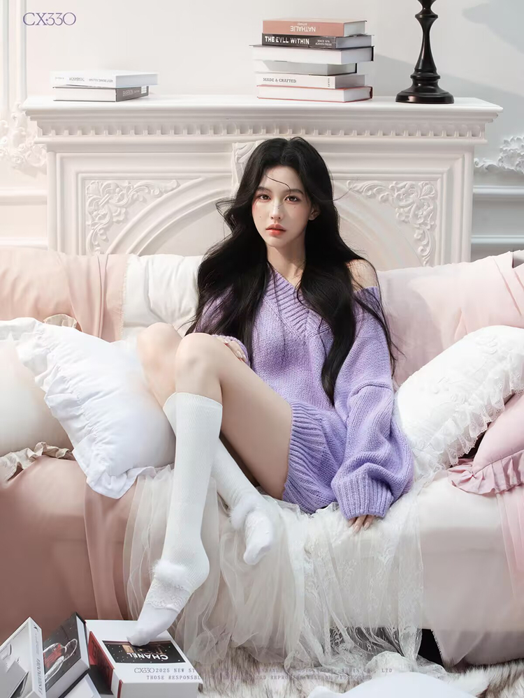 Autumn Winter Purple Sweater O - Photography Lighting recension och pris