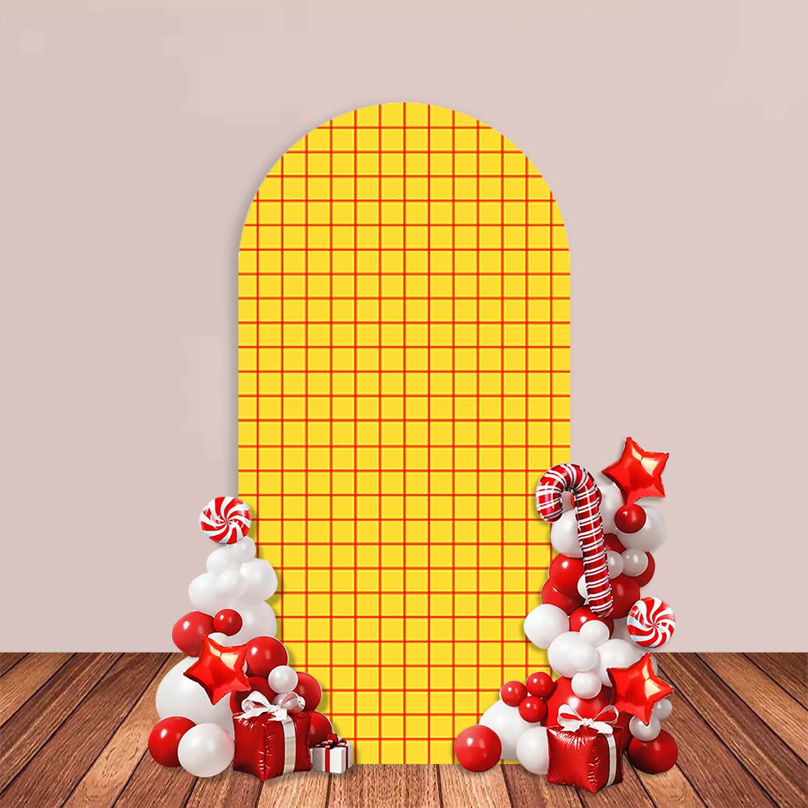 Happy Birthday Arch Backdrop C - Photography Yellow recension och pris